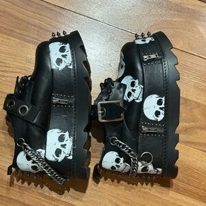 hardware and skulls platform creeper platform shoe